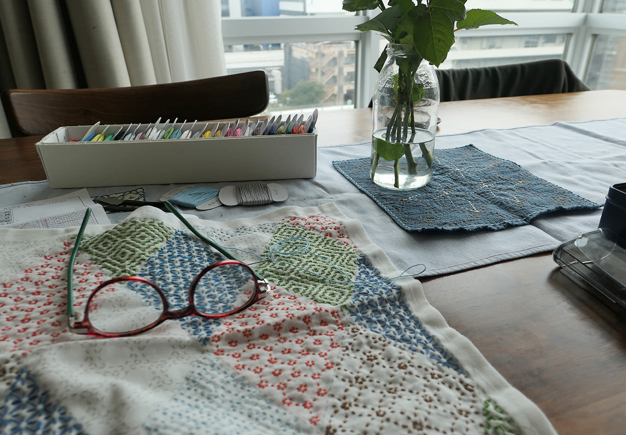 사시코 매트 _ 히시가타(마름모) 태슬 매트