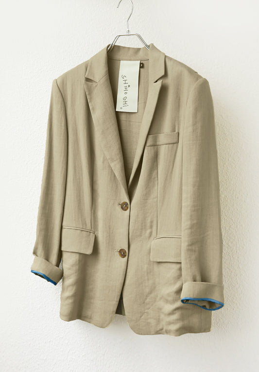 리넨 언밸런스 블레이저 (베이지)