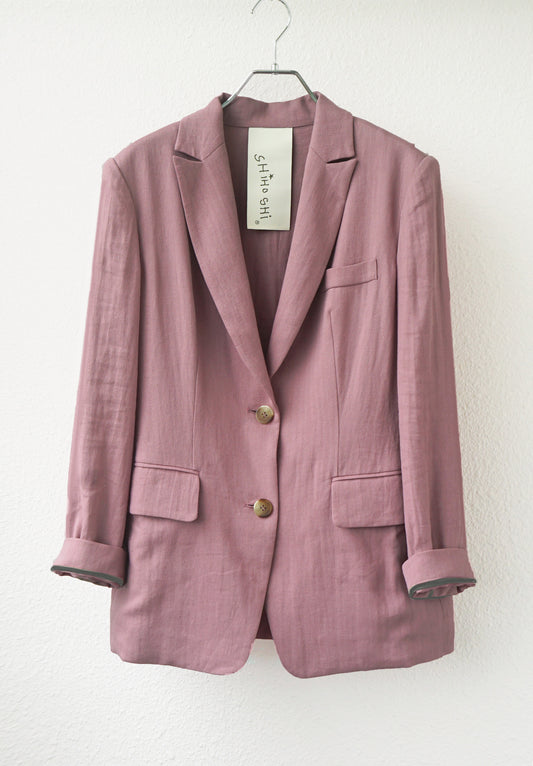 리넨 언밸런스 블레이저 (인디핑크)