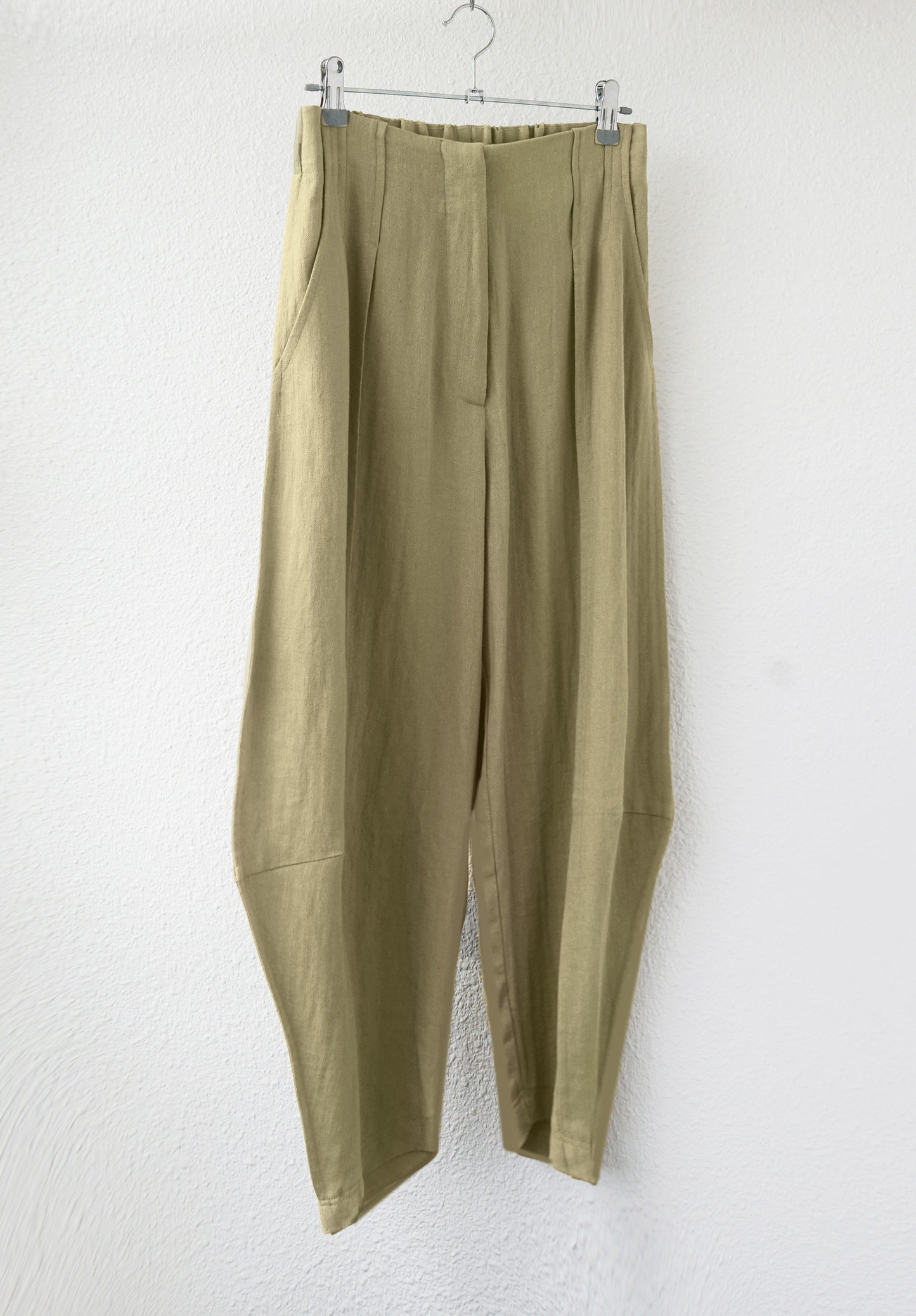리넨 오리가미 팬츠 (베이지) / 카키베이지 컬러 주문 가능