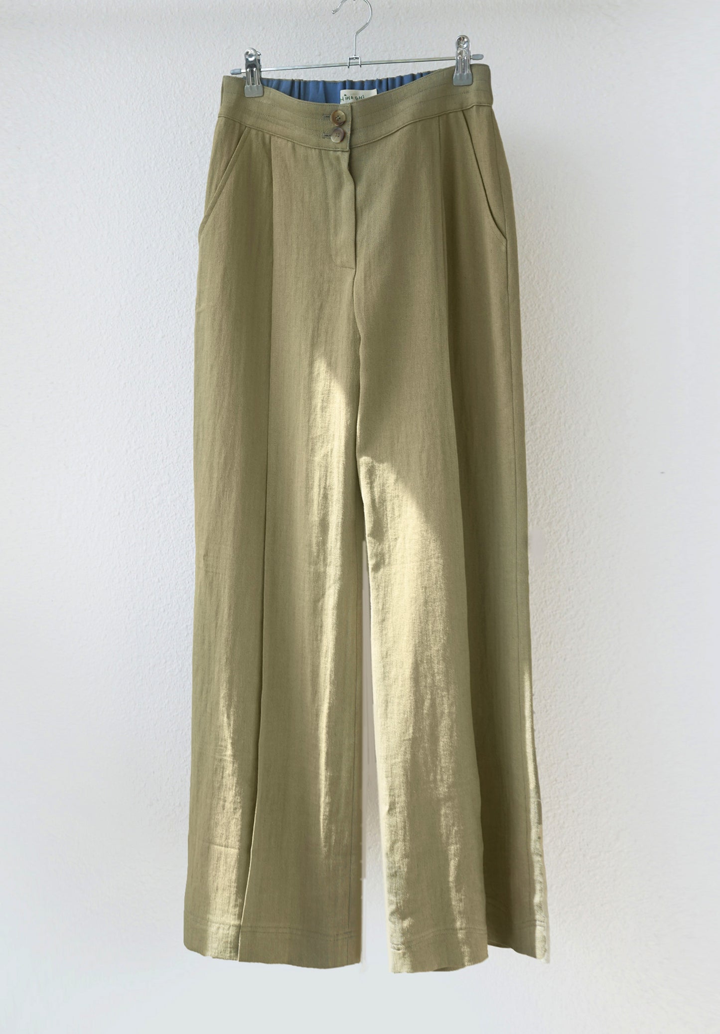 리넨 와이드 턱팬츠 (베이지) / 카키베이지 컬러 주문 가능