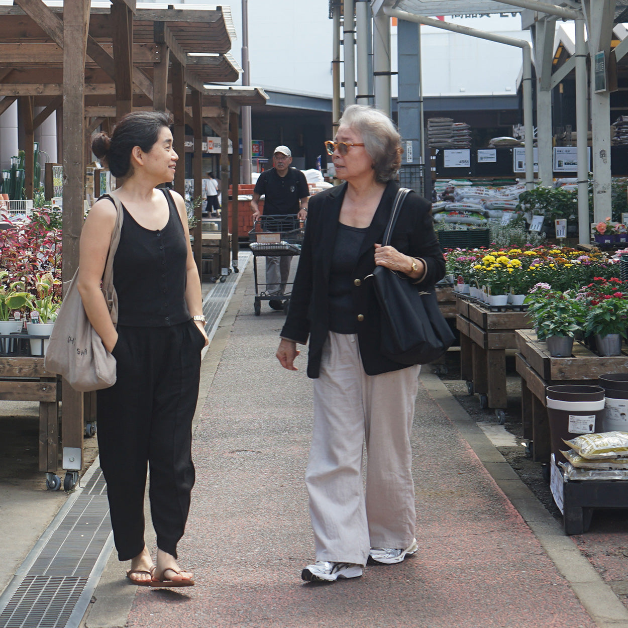 리넨 오리가미 팬츠 (블랙)