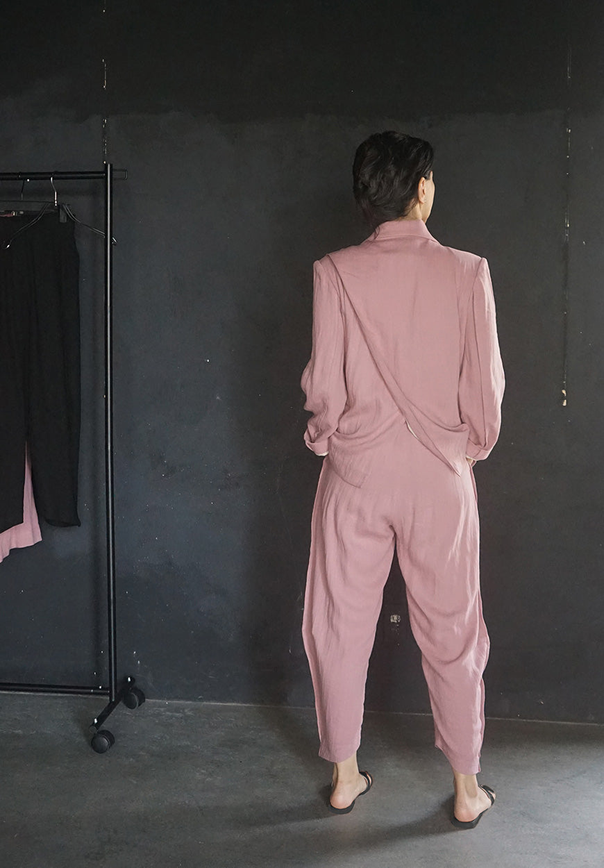 리넨 오리가미 팬츠 (인디핑크)