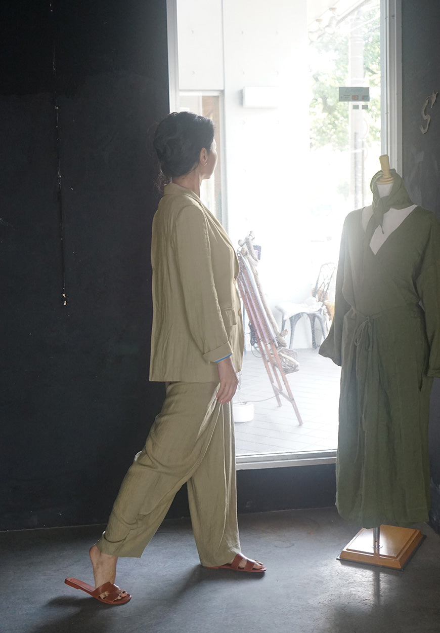 리넨 언밸런스 블레이저 (베이지)