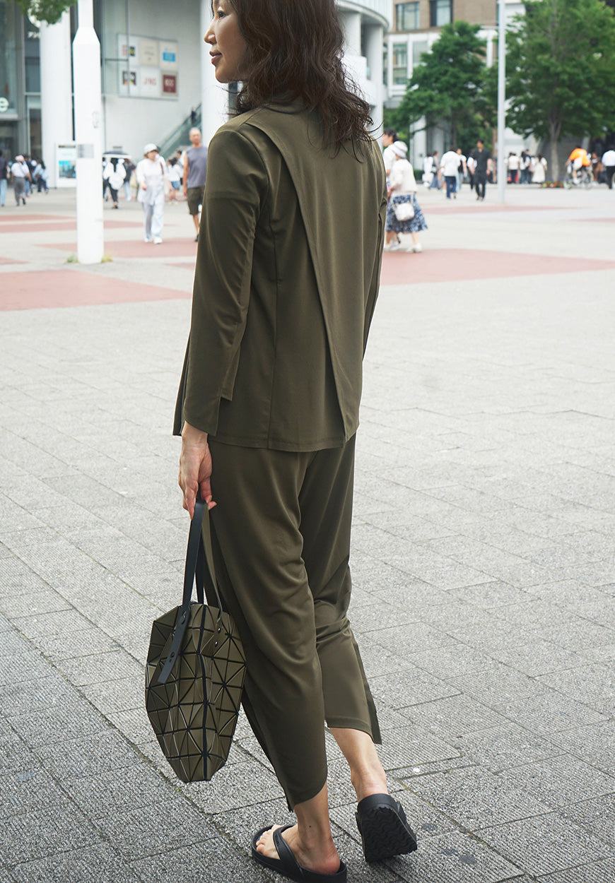 강연 저지 언밸런스 블레이저 (올리브)