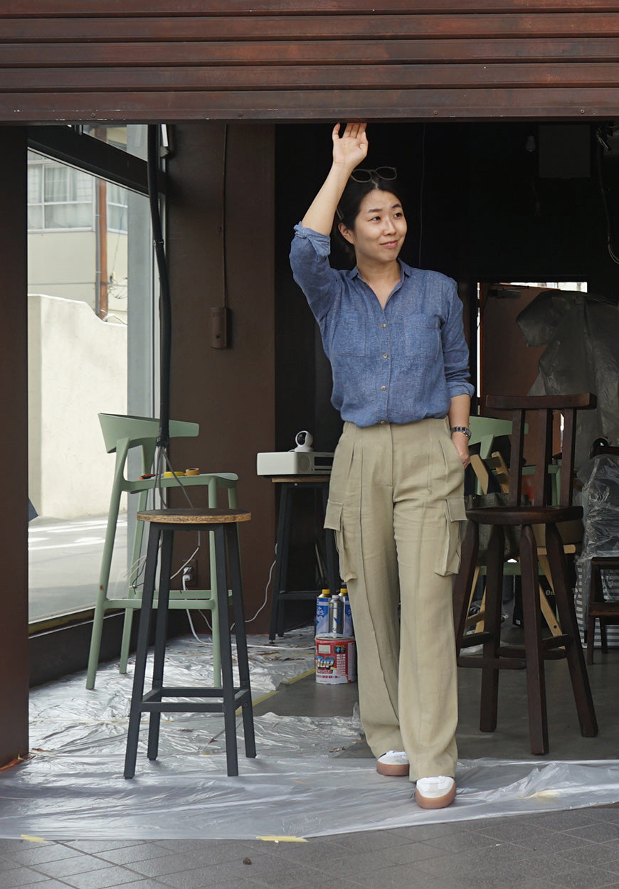 리넨 카고 턱팬츠 (카키베이지) / 베이지 컬러 주문 가능