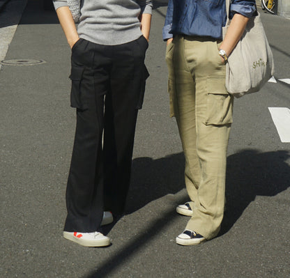 리넨 카고 턱팬츠 (카키베이지) / 베이지 컬러 주문 가능