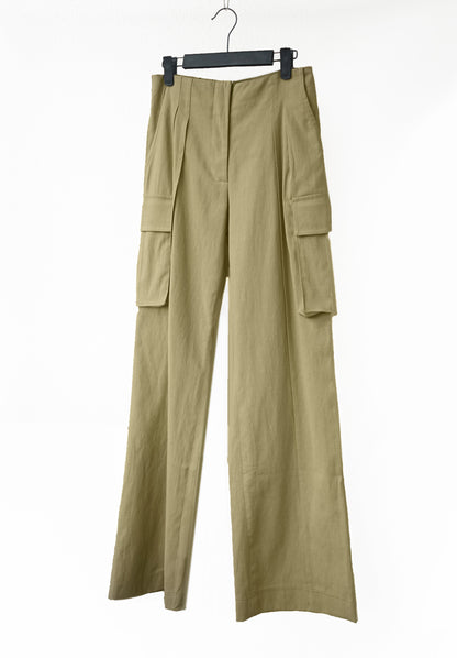 리넨 카고 턱팬츠 (카키베이지) / 베이지 컬러 주문 가능