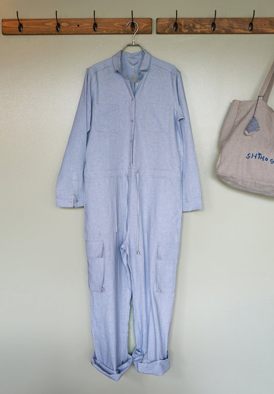 리넨 카고 점프수트 (라이트블루) (~4월 26일까지 주문가능)